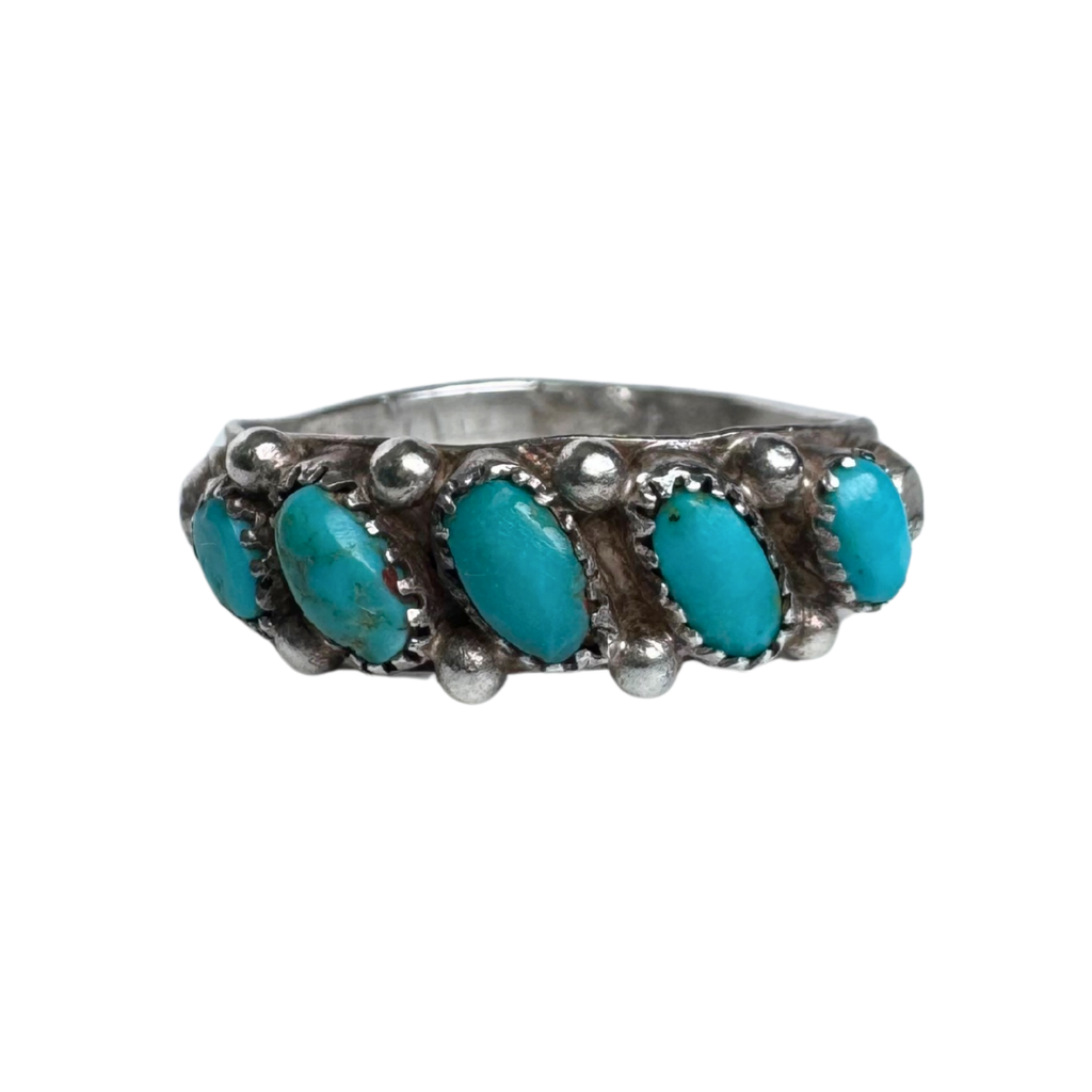 Five Stone Turquoise Band