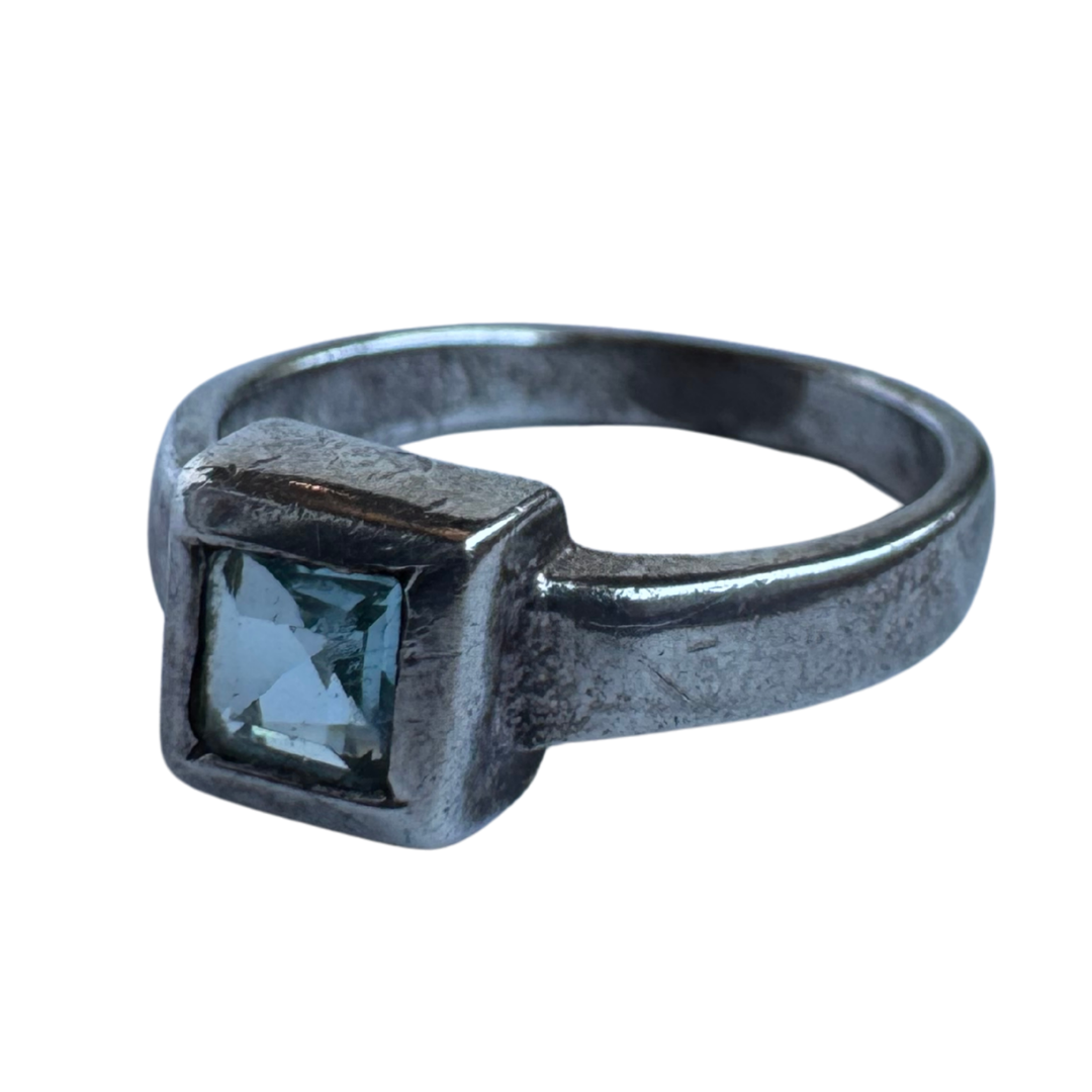 Ice Blue Box Ring